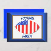 愛国心が強いフットボールの招待状の郵便はがき 招待状 (正面/裏面)