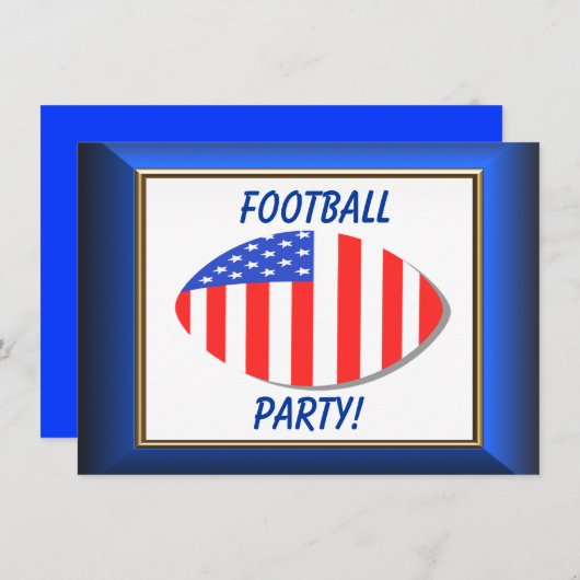 愛国心が強いフットボールの招待状の郵便はがき 招待状 (正面/裏面)