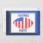 愛国心が強いフットボールの招待状の郵便はがき 招待状 (正面)