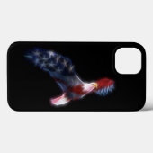 愛国心が強いフラクタルの白頭鷲の旗 Case-Mate iPhoneケース (裏面 (横))