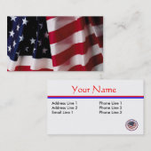 愛国心が強いプロフィールカードテンプレート 名刺 (正面/裏面)