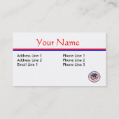 愛国心が強いプロフィールカードテンプレート 名刺 (裏面)