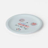 愛国心が強いベビーシャワーのプレート ペーパープレート (アングル)