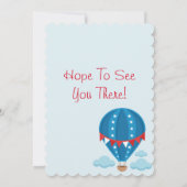 愛国心が強いベビーシャワー 招待状 (裏面)