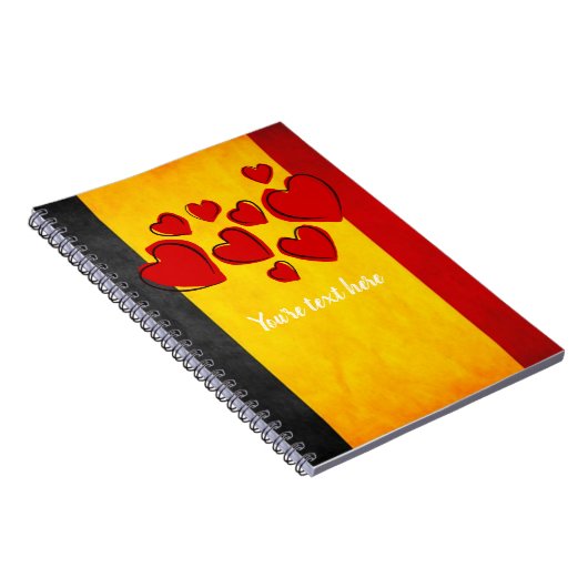 愛国心が強いベルギーの旗 ノートブック (右側)