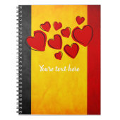 愛国心が強いベルギーの旗 ノートブック (正面)