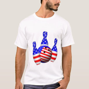 愛国心が強いボーリング・ボール Tシャツ