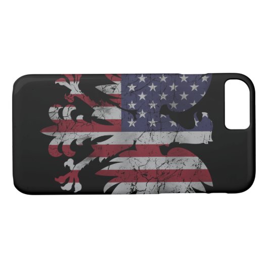愛国心が強いポーランドのアメリカのワシの旗の伝統 Case-Mate iPhoneケース (裏面(横))