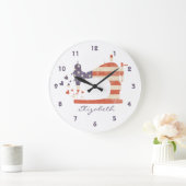 愛国心が強いミシンの柱時計 ラージ壁時計 (ホーム)