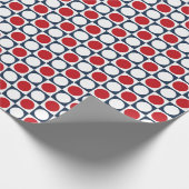 愛国心が強いレトロのドット・パターン ラッピングペーパー (角)