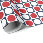 愛国心が強いレトロのドット・パターン ラッピングペーパー (ロールコーナー)