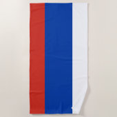 愛国心が強いロシアの旗のロシア語 ビーチタオル (正面)