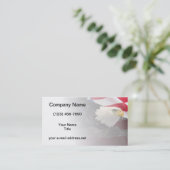 愛国心が強いワシおよび旗 名刺 (スタンド正面)