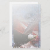 愛国心が強いワシ静止した 便箋 (正面/裏面)