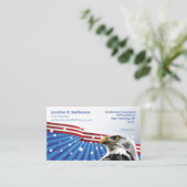 愛国心が強いワシ 名刺 (スタンド正面)