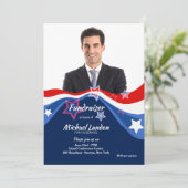 愛国心が強い募金活動の写真の招待状 招待状 (スタンド正面)