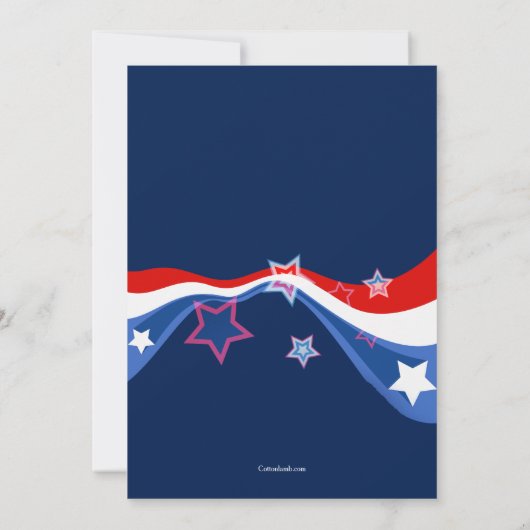 愛国心が強い募金活動の写真の招待状 招待状 (裏面)