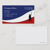 愛国心が強い塗装業者のデザイン 名刺 (正面/裏面)