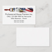 愛国心が強い塗装業者のデザイン 名刺 (正面/裏面)