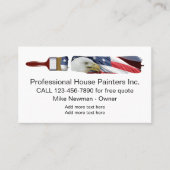 愛国心が強い塗装業者のデザイン 名刺 (正面)