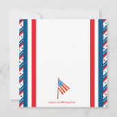 愛国心が強い女の赤ちゃんのベビーシャワーの招待状 招待状 (裏面)