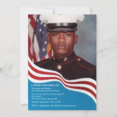 愛国心が強い旗の軍隊はパーティーの招待を離れて送ります 招待状 (正面)