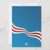 愛国心が強い旗の軍隊はパーティーの招待を離れて送ります 招待状 (裏面)