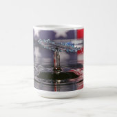 愛国心が強い旗水低下 コーヒーマグカップ (中央)