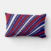 愛国心が強い星のストライプな自由の旗7月第4 ランバークッション (裏面)