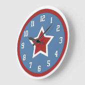 愛国心が強い星の柱時計 ラージ壁時計 (傾斜)
