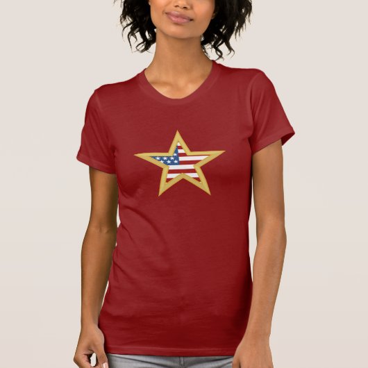愛国心が強い星のTシャツ Tシャツ (正面)