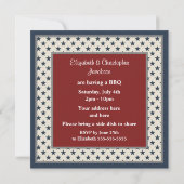 愛国心が強い星及びストライプな7月4日のパーティーの招待 招待状 (裏面)