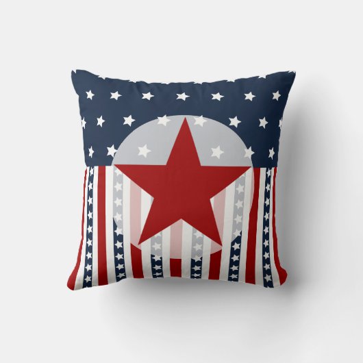愛国心が強い星条旗の米国旗のデザイン クッション (裏面)
