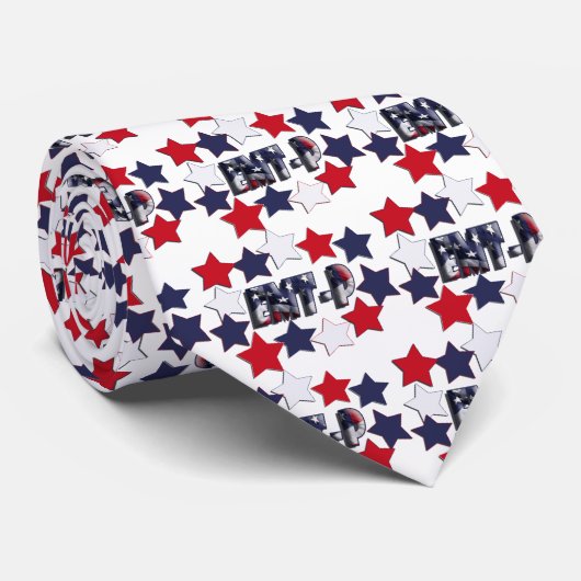 愛国心が強い星EMT-Pの緊急時MED TECHの救急医療隊員 ネクタイ (ロール)