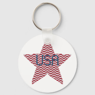 愛国心が強い星Keychain キーホルダー
