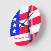 愛国心が強い時計 ラウンド壁時計 (傾斜)