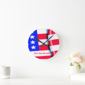 愛国心が強い時計 ラウンド壁時計 (ホーム)