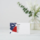 愛国心が強い様式化された米国旗の名刺 名刺 (スタンド正面)