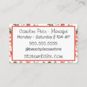 愛国心が強い水彩画の灯台 名刺 (裏面)