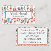 愛国心が強い水彩画の灯台 名刺 (正面/裏面)