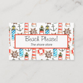 愛国心が強い水彩画の灯台 名刺