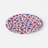 愛国心が強い水玉模様の紙皿 ペーパープレート (アングル)