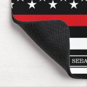 愛国心が強い消防士のスタイルの米国旗 マウスパッド (コーナー)