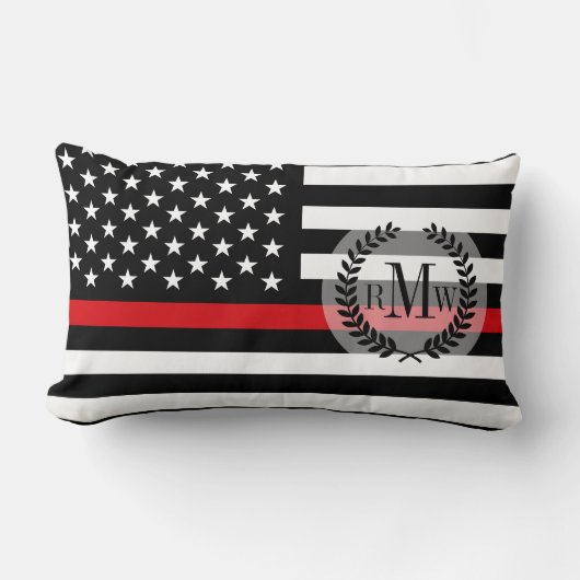 愛国心が強い消防士のスタイルの米国旗 ランバークッション (正面)