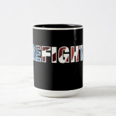 愛国心が強い消防士 ツートーンマグカップ (中央)