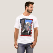 愛国心が強い犬 Tシャツ (正面フル)