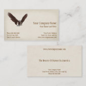 愛国心が強い白頭鷲の環境主義者ビジネス 名刺 (正面/裏面)