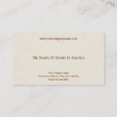 愛国心が強い白頭鷲の環境主義者ビジネス 名刺 (裏面)