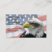 愛国心が強い白頭鷲の米国旗 名刺 (正面)