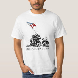 愛国心が強い硫黄島の米国旗の自由WWII Tシャツ